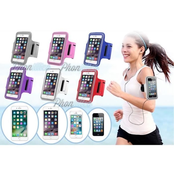 Ruusunvärinen urheiluhihna yhteensopiva Apple iPhone 7 PLUS - Phonillico®