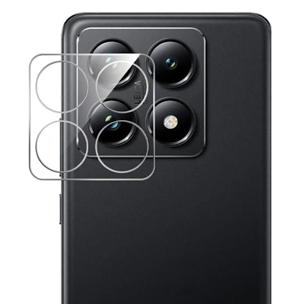 Hærdet Glas - Phonillico® - Xiaomi 14T PRO - Pakke 2 - Skærm- og Kamerabeskyttelse - Transparent Transparent