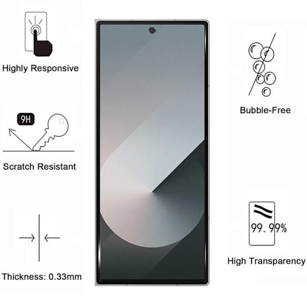 Stötsäker skal - Phonillico® - Samsung Galaxy Z FOLD 6 - Flexibel - Transparent - Förstärkt skydd Transparent