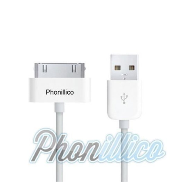 Kabel Vit USB kompatibel med iPad 2/3/4 - Phonillico®
