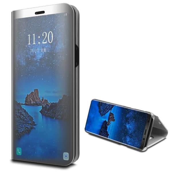 Coque til Samsung Galaxy S10e - Etui med rabat Miroir Sølv Beskyttelse Clear View [Phonillico® Pengar