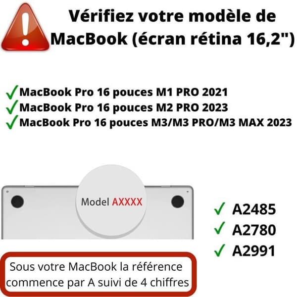 Coque för MacBook Pro 16 (16,2") - Skydd 360 Hård Transparent Etui Phonillico® Transparent