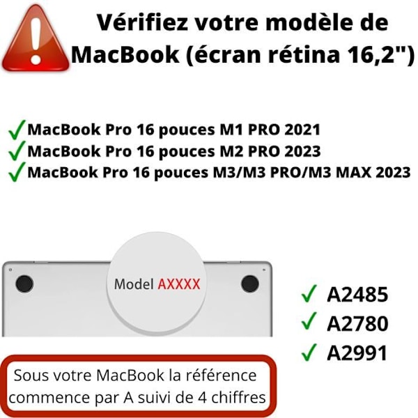 Coque för MacBook Pro 16 - Phonillico - Skydd 360 - Transparent - Styv - Kompatibel M1 M2 M3 Transparent
