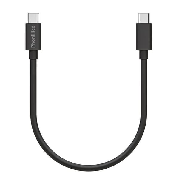 "Kabel 20cm USB-C USB-C Sort til Samsung Galaxy A21S / A31 / A41 / A51 / A71 Phonillico®" Svart