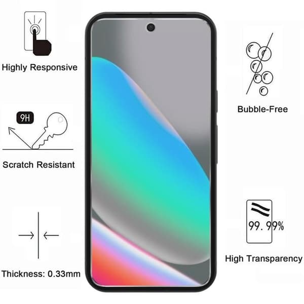 Coque til Google Pixel 10 / Pixel 10 Pro og 2 Tempered Glass Skærmbeskyttelse Phonillico® Transparent
