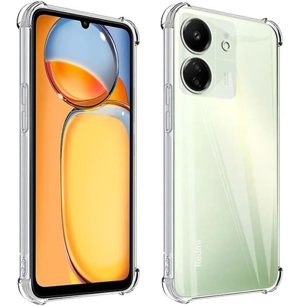 Fodral till Xiaomi Redmi 13C - Stötsäkert Skydd TPU Mjukt Transparent Phonillico®