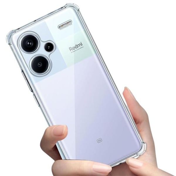 Fodral - Phonillico® - Xiaomi Redmi Note 13 PRO PLUS 5G - Mjukt - Transparent - Stötsäkert Transparent