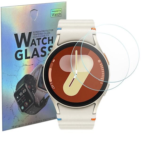 Karkaistua lasia Samsung Galaxy Watch 7 40mm [2 kpl] Näytön suojakalvo rannekellolle naarmuuntumaton Phonillico Transparent