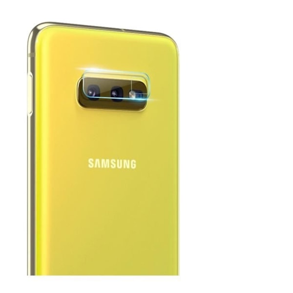 Lot om 3 Tempererade glas skydd för kamera för Samsung Galaxy S10e - Skyddande film för bakre kameralinse Transparent med svart kant