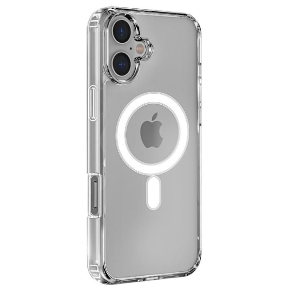 Coque til iPhone 16 - Transparent Silikone med indbygget magnetisk cirkel Phonillico® Transparent