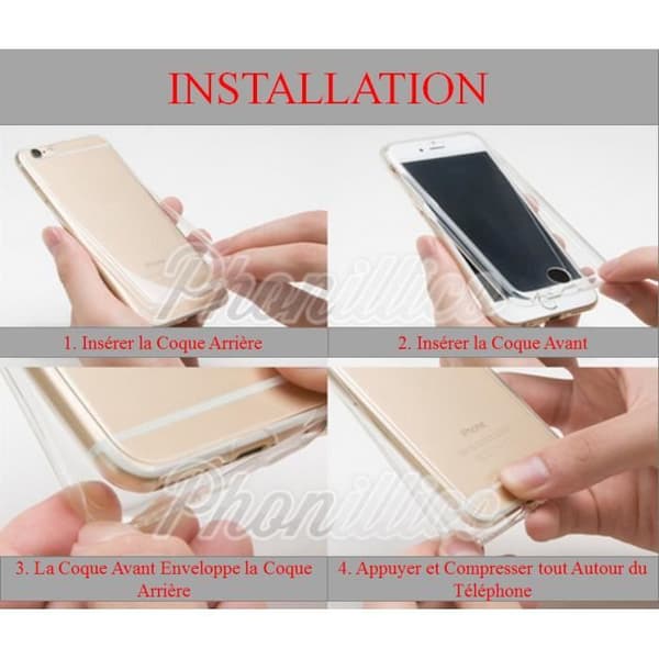Coque TPU Integral Transparent kompatibel med Apple iPhone 7 PLUS - Phonillico®