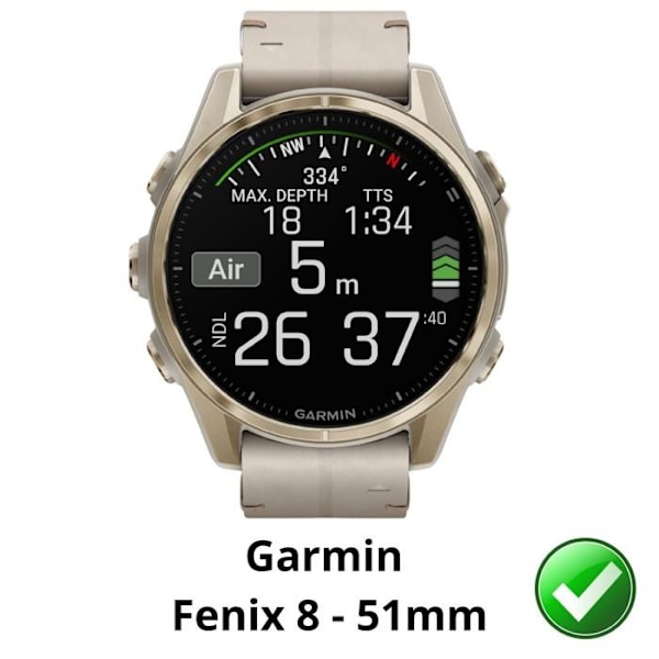 Näyttösuojus Garmin Fenix 8 - 51mm [Pakkaus 6] Erittäin ohut muovisuojakalvo Phonillico Transparent