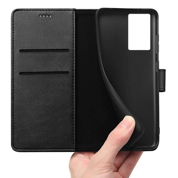 Fodral för Xiaomi REDMI 10 4G - Svart Plånboksflik Magnetspänne Kortförvaring Phonillico® Svart