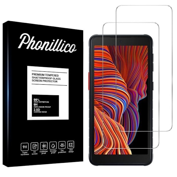 Hærdet glas - Phonillico - Samsung Galaxy XCover 5 - Pakke med 2 - Ridsefast - Gennemsigtig Transparent