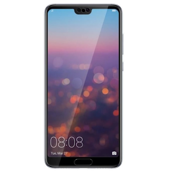 Herdbeskyttelse - Phonillico® - Huawei P20 - Sort Kant - Ultra Modstandsdygtig - Skærmbeskyttelse Svart