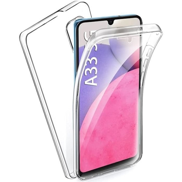 Fodral för Samsung Galaxy A33 5G - 360 Helkropps Transparent Fodral Med 2 Fram- och Bakdelar Sammanfogade Phonillico® Transparent