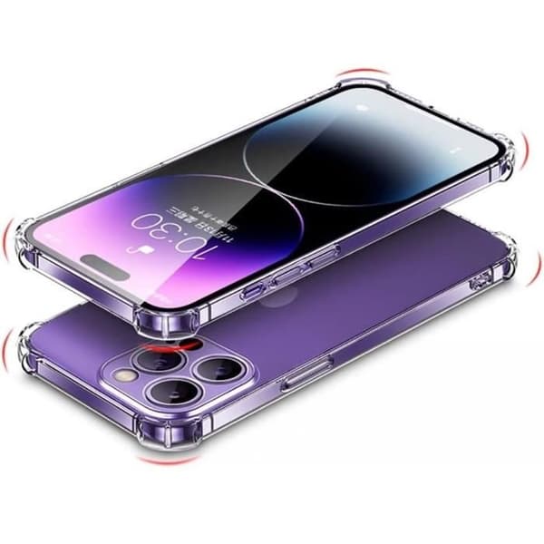 Coque til iPhone 15 PRO - Stødabsorbent Beskyttelse Silikone Blød Transparent Phonillico®