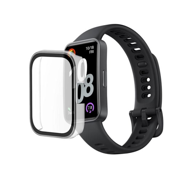 Compatibel skal för Huawei Band 10/Band 9/Band 8 - Hårt skydd för smartklocka, transparent fodral med härdat glas Phonillico® Transparent
