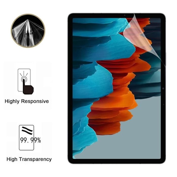 Skærmbeskyttelse - Phonillico - Samsung Galaxy Tab S8 - Pack 2 - Modstandsdygtig - Ultra Tynd - Premium plastik