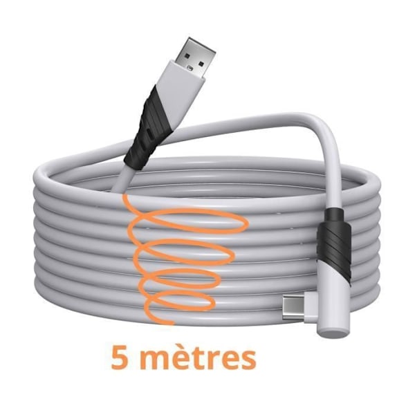 Kabelkoppling kompatibel med Meta Quest 3S/Quest 3/Quest 2/Quest Pro/Pico 4 för PC Steam VR Tillbehör