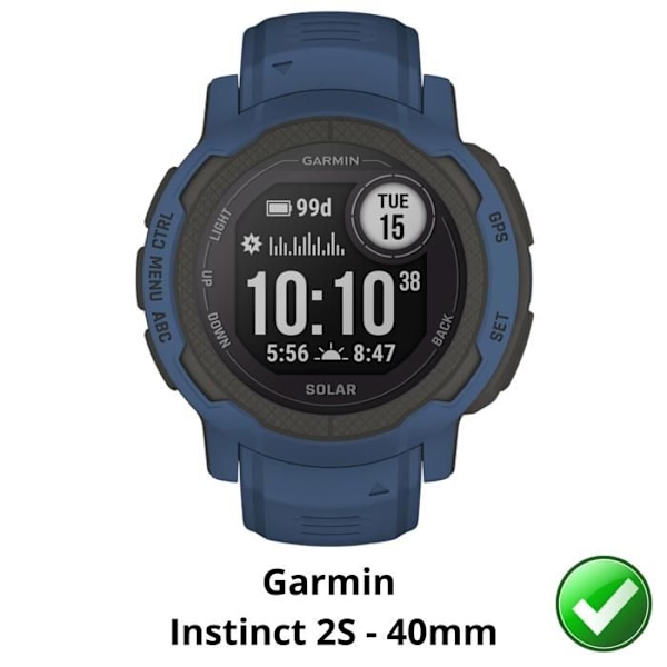 Skyddande skärm för Garmin Instinct 2s - 40mm [Pack 9] Ultra tunn skyddande plastfilm Phonillico Transparent