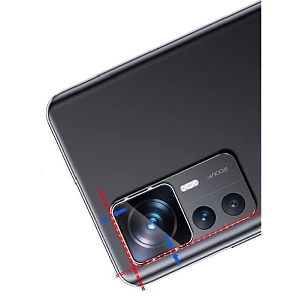 Beskyttelseskamera til Xiaomi 12T PRO [Sæt af 2] Hærdet Glas Bagkamera Beskyttelsesfilm Phonillico®