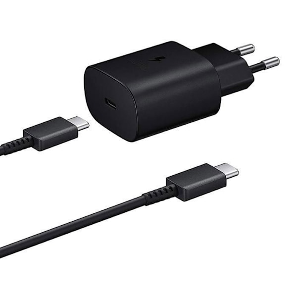 Snabbladdare 25W - Phonillico® - USB-C - 1 meter - Kompatibel med Samsung Galaxy S25/S24/S23 Svart