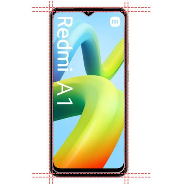 Coque til Xiaomi Redmi A1 og 2 Tempered Glass Skærmbeskyttelsesfilm Phonillico®