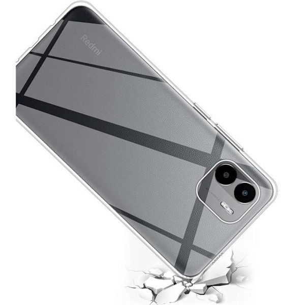 Skal till Xiaomi Redmi A1 - Silikongel TPU Transparent Skydd Mjukt Ultratunt Phonillico®