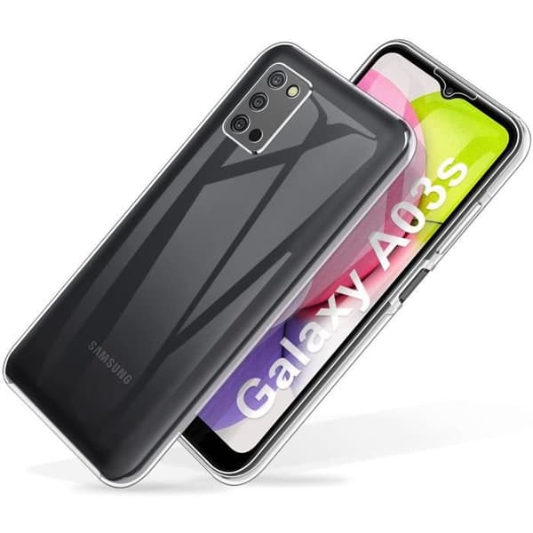 Coque til Samsung A03S - Hætte Etui 360 Integreret Transparent 2 Dele Front Bag Emboitable Phonillico® Transparent