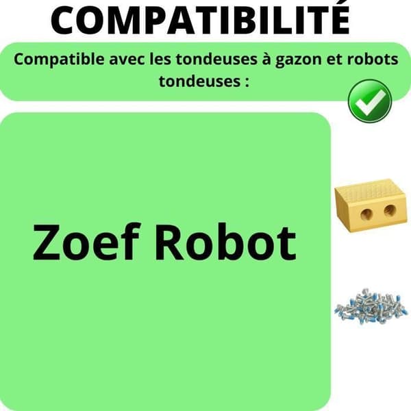 Reservblad för gräsklipparrobot Zoef Robot [30 blad + 30 skruvar] Phonillico®