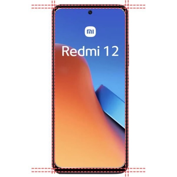Härdat glas för Xiaomi Redmi 12 4G [Pack 2] Skärmskydd Film Phonillico®
