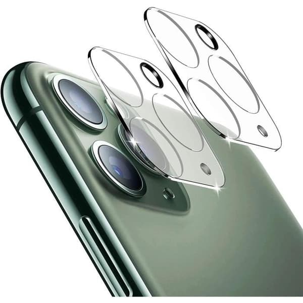 Skyddskamera för iPhone 11 PRO - 11 PRO MAX [Pack om 2] Heltäckande Härdat Glas Linsskydd Phonillico® Transparent