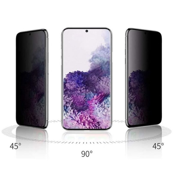 Skyddsnfilm - Phonillico - Samsung S20 FE - Förpackning 2 - Svart - Antispion - Rep resistant Svart