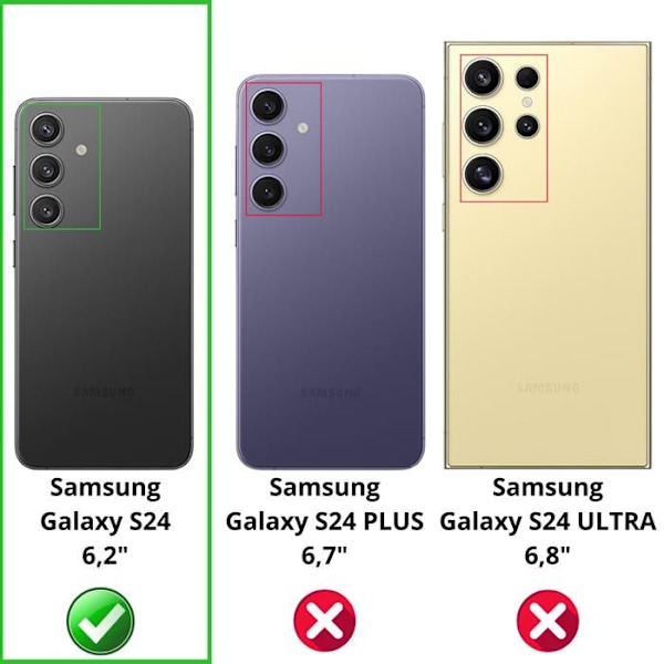 Näyttösuojakalvo - Phonillico® - Samsung Galaxy S24 - 2 kpl - Karkaistu lasi - Naarmunkestävä Transparent