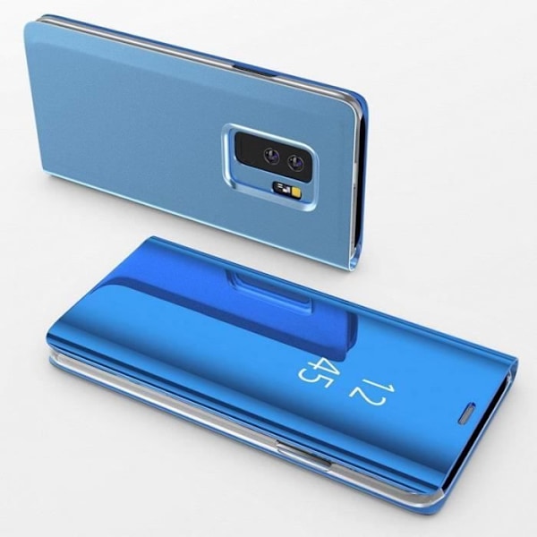 Skydd för Samsung Galaxy A9 2018 A920 - Fodral Etui med Spegel Blå Skydd Clear View [Phonillico®]