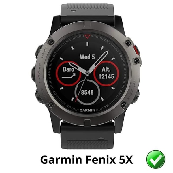 Garmin Fenix 5x - Näytönsuojus [Pakkaus 6] Kestävä Ultra Ohut Muovisuojakalvo Phonillico Transparent