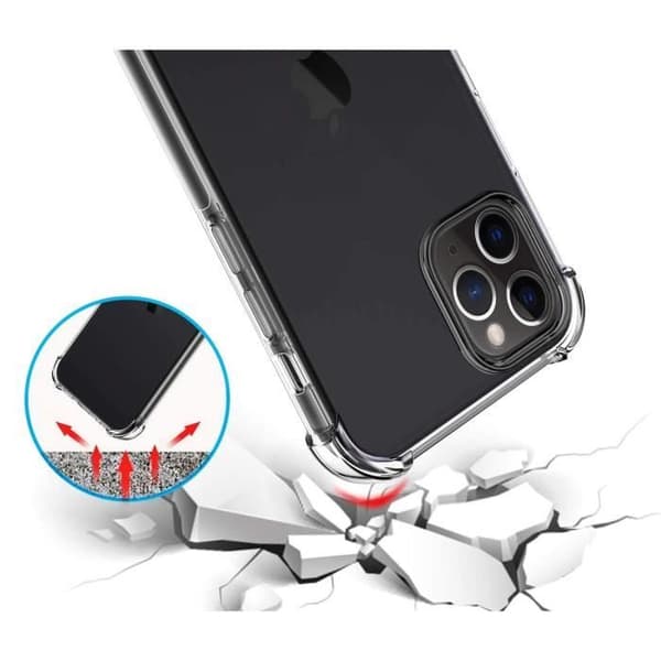 Coque Antichoc Silicone Transparent til iPhone 12 PRO MAX (6,7") Phonillico® Transparent
