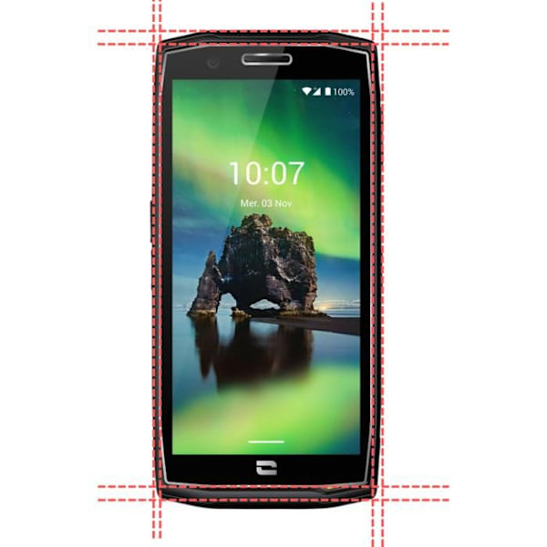 Härdat Glas - Phonillico® - Crosscall Action X5 - Pack om 4 - Rivbeständig - Skärm skydd Transparent