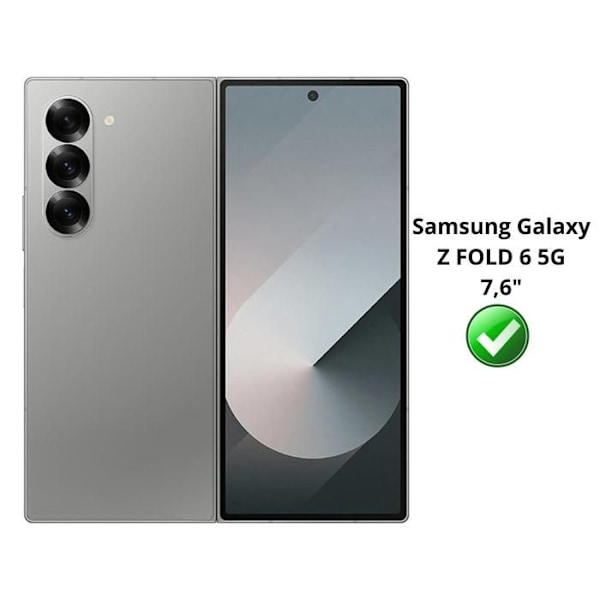 Skal - Phonillico® - Samsung Galaxy Z FOLD 6 - Stötsäker - Mjuk silikon - Transparent Transparent
