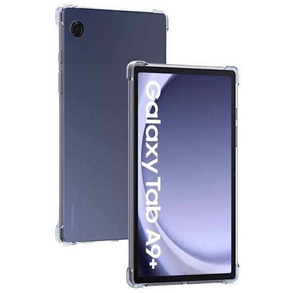 Skal + 2 härdade glasögon för Samsung Galaxy Tab A9 PLUS 2023 - Stötsäkert skydd Transparent Phonillico