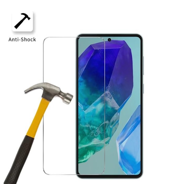 Beskyttelsesfilm - Phonillico - Samsung Galaxy M55 5G - Pakke med 4 - hærdet glas - Ridsefast Transparent