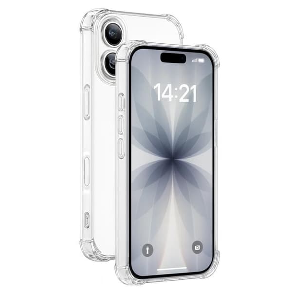 Coque til iPhone 17 - Stødabsorberende Beskyttelse Silikone Blød Transparent Phonillico® Transparent