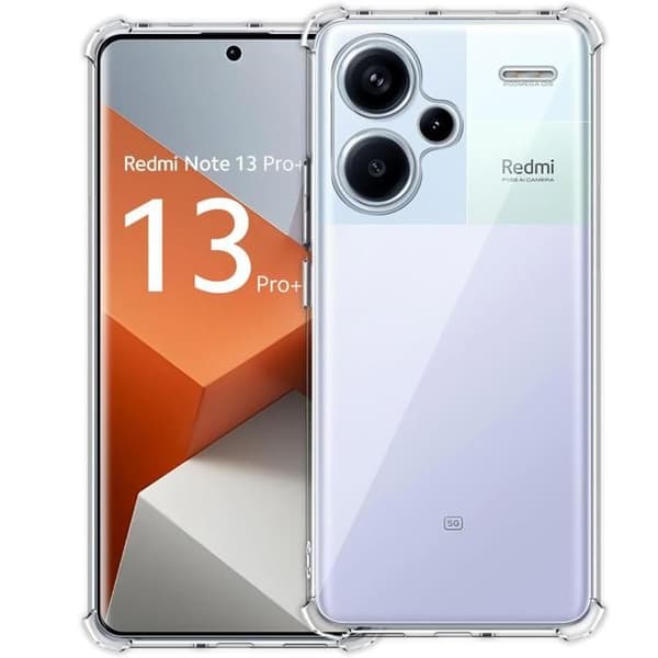Coque til Xiaomi Redmi Note 13 PRO PLUS 5G / Redmi Note 13 PRO+ 5G - Stødabsorberende Transparent TPU Beskyttelse Phonillico® Transparent