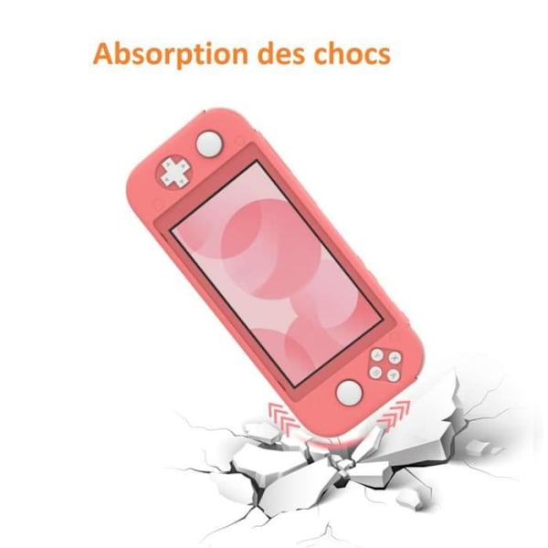 Silikonskal - Phonillico® - Kompatibel med Nintendo Switch Lite - Skydd - Rosa - Unisex Rosa