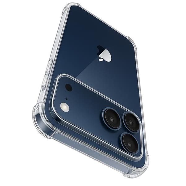 Coque til iPhone 17 PRO MAX - Stødabsorberende Beskyttelse Silikone Blød Transparent Phonillico® Transparent