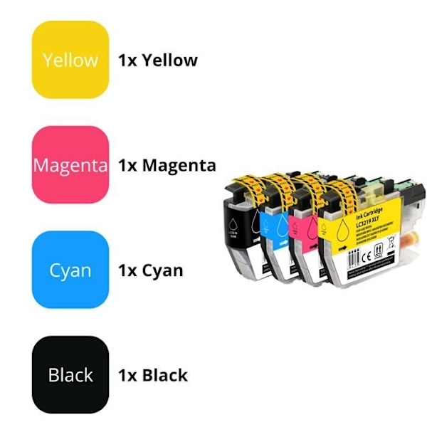 Bläckpatron - Brother - LC3219XL - 4-pack - Svart, Cyan, Magenta, Gul