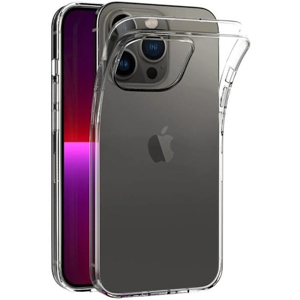Coque til iPhone 14 PRO - Silikone Gel TPU Gennemsigtig Beskyttelse Blød Ultra Tynd Phonillico® Transparent
