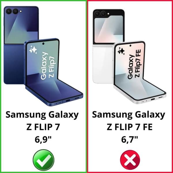 Coque til Samsung Galaxy Z FLIP 7 - Stødabsorberende Transparent Silikonebeskyttelse Phonillico® Transparent