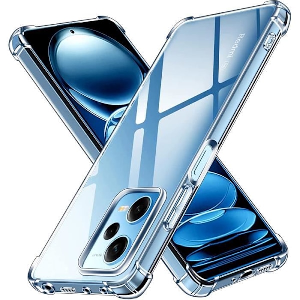 Fodral för Xiaomi Redmi Note 12 PRO 5G - Stötsäkert Skydd TPU Mjukt Transparent Phonillico®
